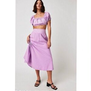 Free People 2pc lotus set in lavender